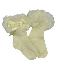 Beau KiD Yellow Ankle Tulle Socks SS25