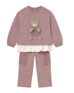 Mayoral Girls Rose Pink Tracksuit with Teddy Bear Pocket