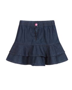 Guess Blue Cotton Chambray Skirt
