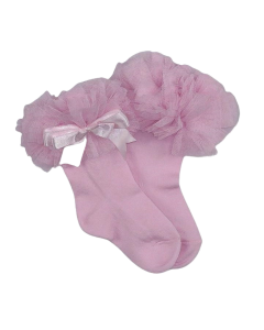 Beau KiD Pink Ankle Tulle Socks SS25