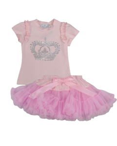 Beau Kid Girls Pink Tutu Skirt Set SS25