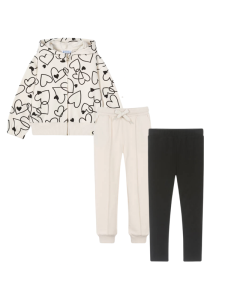 Mayoral Girls Beige 3 Piece Heart Tracksuit WS24