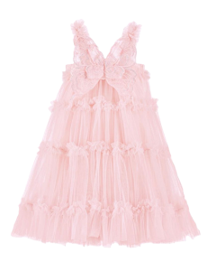 Beau KiD Girls Pink Tulle Butterfly Dress SS25