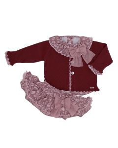 Rahigo Girls Burgundy Floral Jam Pant Set WS25