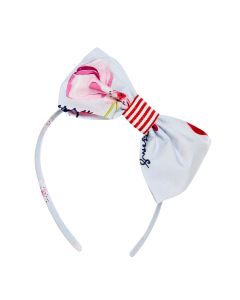 Balloon Chic Deep Blue Cherry Cotton Bow Hairband