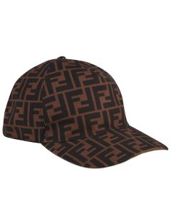 Fendi Brown FF Logo Cap