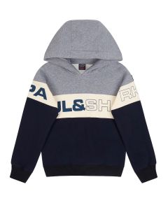 PAUL & SHARK Grey and Navy Hooded Sweatshirt