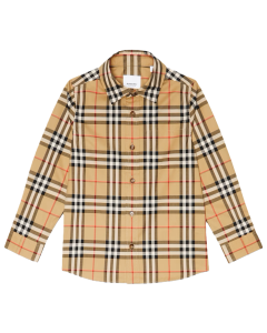 Burberry Boys Beige Cotton Owen Vintage Check Shirt