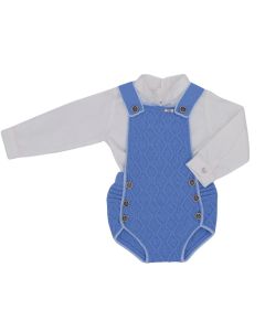 Rahigo Boys Bright Blue Shirt & Romper Set