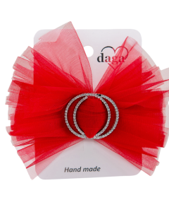 Daga Red Elegance Tulle Diamante Hairclip WS24