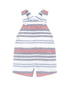 Tartine et Chocolat Boys Striped Linen Mix  Dungarees