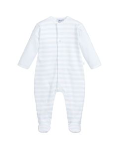 Absorba Baby Boy's Pale Blue Striped Babygrow