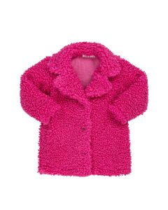Everything Must Change Girls  Fuchsia Fleece Teddy Coat