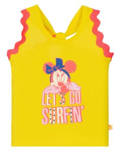 Billieblush Girls Yellow Cotton Disney Top