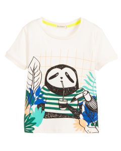 Billybandit Boys Ivory Cotton Sloth T-Shirt