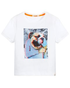 Billybandit White Cotton 3-D Dog T-Shirt