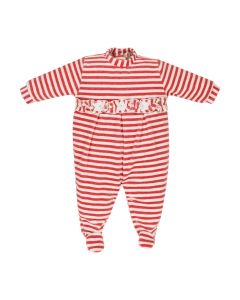 Everything Must Change Baby Red And White Striped Babygrow