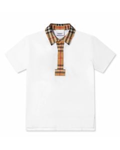 Burberry Boys White Vintage Check Polo Shirt