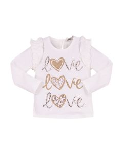 Everything Must Change Ivory 'Love' Long Sleeved T-shirt 