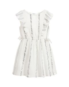 Carrément Beau Girls Ivory & Silver Dress