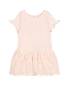 Carrément Beau Girls Pink Cotton Dress