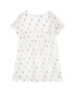 Carrément Beau Girl's Ivory Silk Chiffon Dress