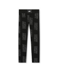 Dkny Girls Black Printed Cotton Leggings