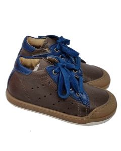 Shoo Pom Boys "Kidur Jump" Lace Up Boots With Royal Blue Trim