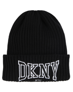 DKNY Black Knitted Hat WS24
