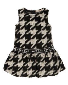 Everything Must Change Black and White Houndstooth Dress