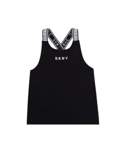DKNY Girls Black Stretch Top