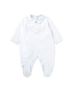 Tartine et Chocolat Baby Boy's Blue T/C  Monogrammed Babygrow