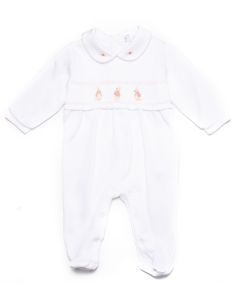Mini-La-Mode Flopsy Bunny Smocked Fine Knit Babyggro