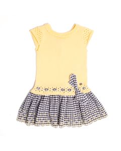 Paz Rodriguez Girls Lemon Grey Dress