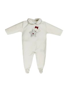 Everything Must Change Ivory With Dog And Star Design Babygrow