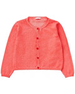 Il Gufo Girls Pink Cotton Cardigan