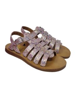 Pom D Api Girls "Plagette Strap" Multi Coloured Sandals