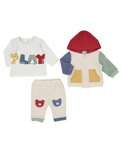Mayoral Baby Three Piece Colourful Set With Animal Design