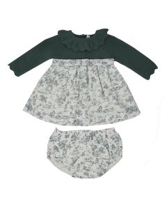 Martin Aranda Green Floral Dress And Bloomers