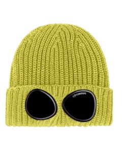 C.P. Company Knitted Golden Palm Green Goggle Hat