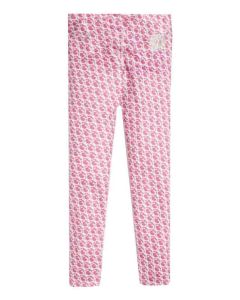 Guess Pink With White All Over Logo Print Leggings