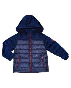 3Pommes Navy and Red Padded Coat