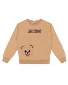 Moschino Beige Cotton Teddy Bear Pocket Sweatshirt