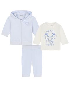KENZO KIDS Baby Girls WS24 Blue Elephant Tracksuit Set