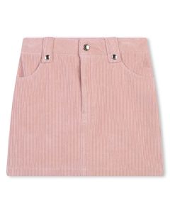 Chloé Girls WS24 Pink Corduroy Skirt