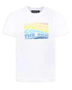 DSQUARED2 Kids White 'Here Comes The Sun' T-shirt SS25