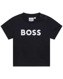 BOSS Baby Boys SS25 Navy Cotton T-Shirt