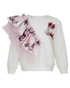 Daga Cream Ruffled Sweatshirt WS25