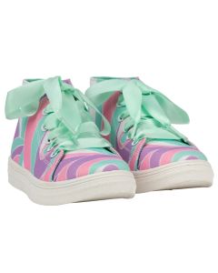 A Dee Girls Popping Pastels 'Jazzy' High Top Trainers