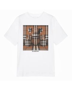 Burberry White Cotton Thomas Bear T-Shirt